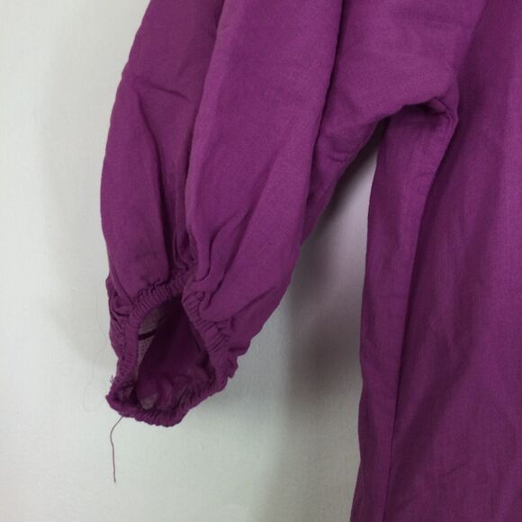 Calme by Johnny Was Womens V-Neck Buttoned Raglan Slip Dress Purple Size XS NWT - Picture 10 of 16